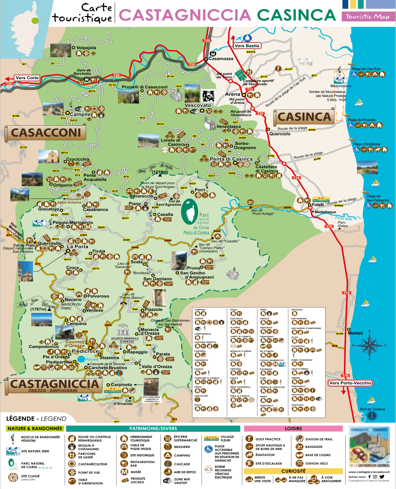 Carte interactive de la région
