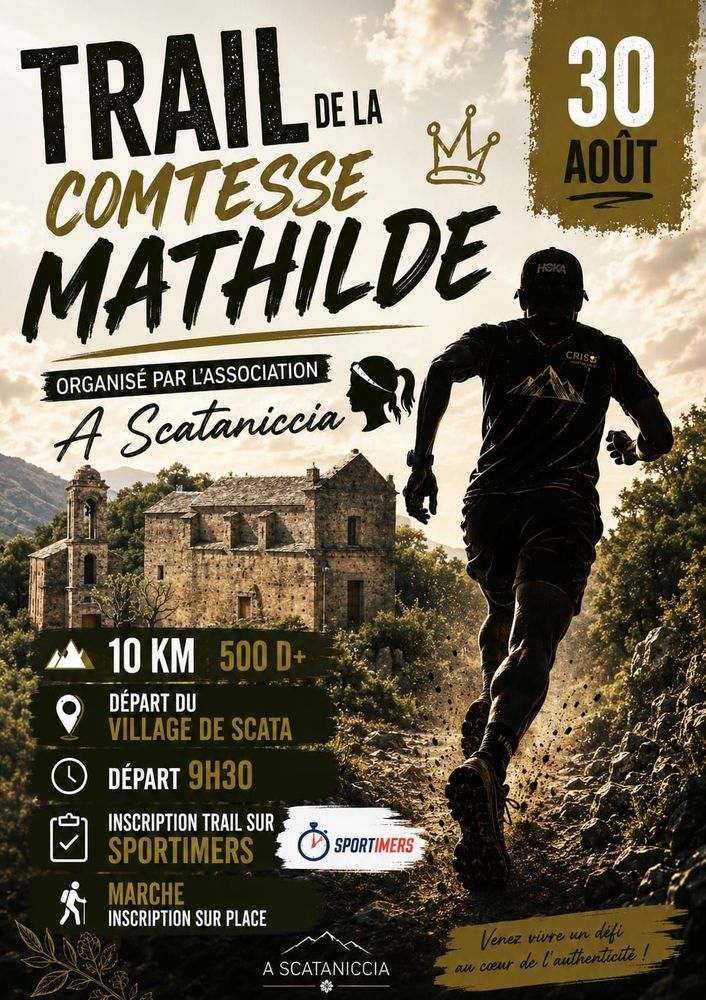 Trail de la Comtesse Mathilde : rendez-vous le 30 août à Scata